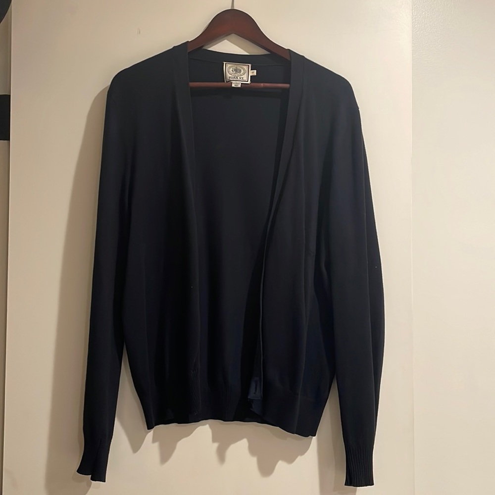 Navy Cashmere / Cotton Blend Cardigan